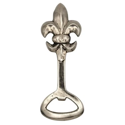 Abridor de botellas Fleur De Lis tono plateado metal utensilios de cocina utensilios de cocina Foto 1 de 4