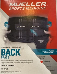 Mueller Sports Medicine Adjustable Lumbar Back Brace One Size Fits Most NIB - Picture 1 of 2