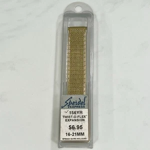 16-21mm Speidel Expansion Twist-O-Flex Gold Tone Stainless Ladies Watch Band - Picture 1 of 4