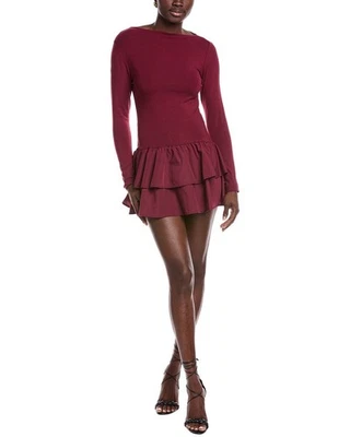 Mini vestido para mujer Jl Luxe con dobladillo en capas rojo L Foto 1 de 3