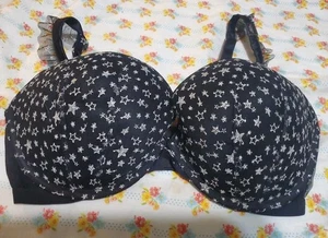 Reggiseno push up Victoria's Secret 36DD Dream Angels stelle nero e argento nuovo con etichette $68,50 - Foto 1 di 6