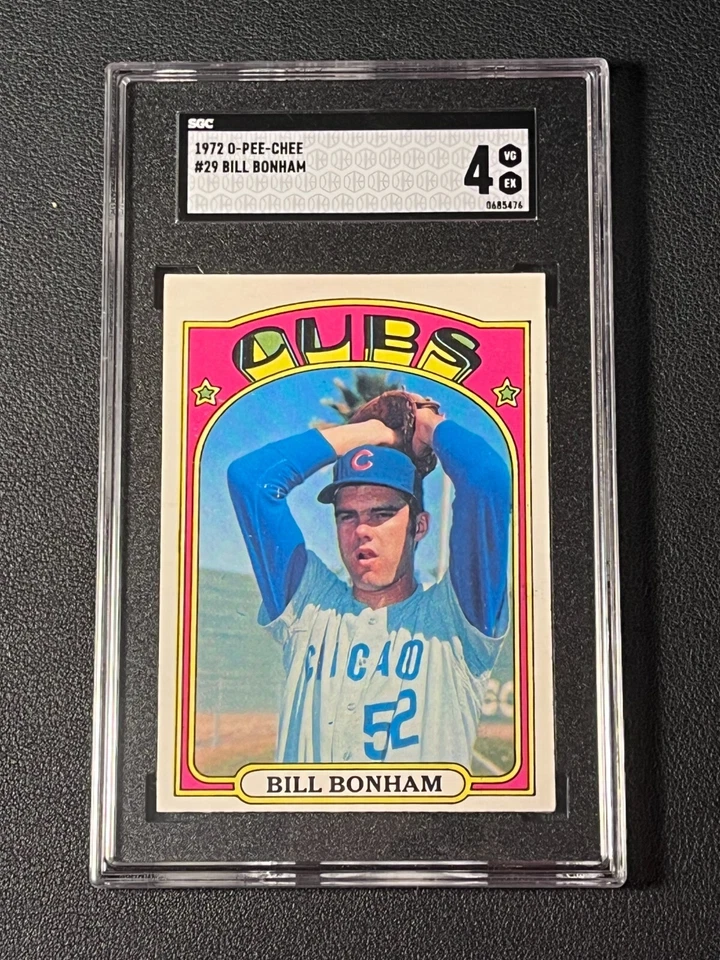1972 O-Pee-Chee #29 BILL BONHAM Chicago Cubs PSA 4 NEWLY-GRADED! - Image 1 of 3