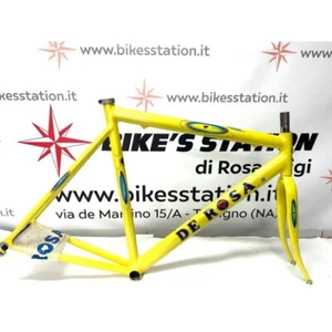 Cuadro De Bicicleta De Corsa DE ROSA De Aluminio Amarillo NOS Vintage - Imagen 1 de 1