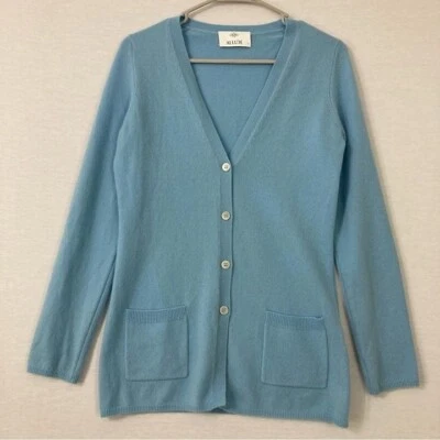 Allude Blue 100% Cashmere Button Long Sleeve Cardigan size Small - Image 1 of 4