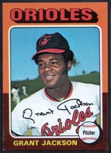 1975 Topps Baseball Card #303 Grant Jackson Baltimore Orioles EX-MT *eb