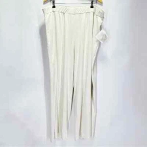 WynneLayers 3X Cream Washed Modal Wide-Leg Pant Pull On Stretch Flowy Lounge - Picture 1 of 4