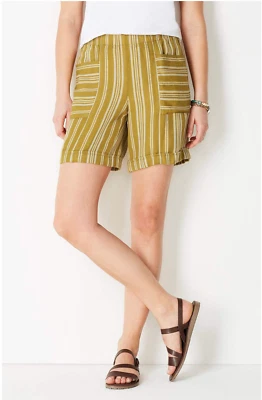 J. Jill ~ XL ~ NEW Excellent Linen & Rayon Cuffed Shorts ~ NWT (1A9) - Image 1 of 4
