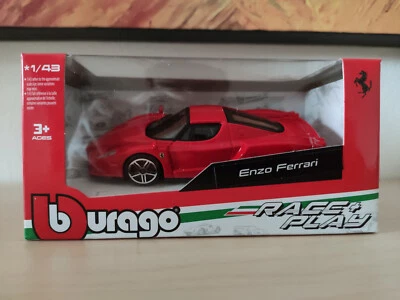 Ferrari Enzo Burago Modellino Auto Scala 1:43 Race + Play Rosso - Immagine 1 di 4
