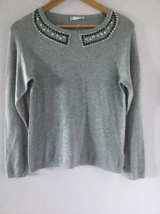 Grey Target Knit Top With Bead Detail Size 10 NWT - Picture 1 of 4