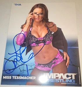 Signed Autographed TNA Wrestling Miss Brooke Tessmacher Promo Photo Impact WWE - Picture 1 of 3