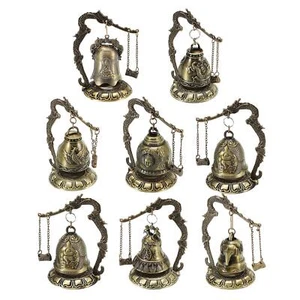 Feng Shui Buddhist Dragon Fengshui Bell Small Carved Bronze Collectibles Tibet - Picture 1 of 39
