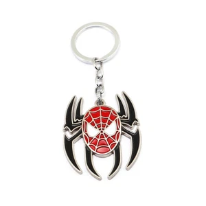 Spiderman Spider & Face Logo Keychain Comics Films Superhero Jewelry Marvel Gift - Picture 1 of 3