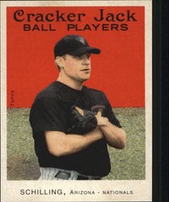 2004 Topps Cracker Jack Mini Stickers Baseball Card #140A Curt Schilling