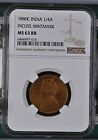 Ngc Ms63 1880-89 Queen Victoria 1/4 Anna East India Company -Save on Multiple