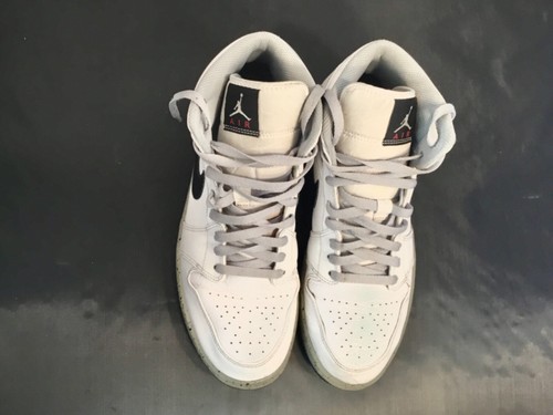 AIR JORDAN 1 MID WITHE NERO GRIGIO CEMENTO TAGLIA 10 US