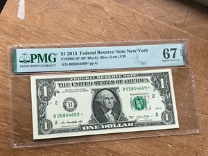 2013 B Star Note Duplikat Fehler B 05804609 * FW Graded 67 by PMG - Bild 1 von 1