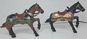 2 Horse Figures Saddled 4"Lx3.5"H by ELC Early Learning Centre Made of Plastic? - Picture 1 of 7