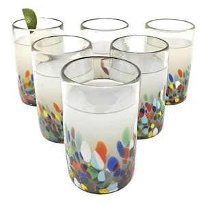 Confetti Carmen Design Drinking Glasses - Set of 6 (14 oz each) - Picture 1 of 8