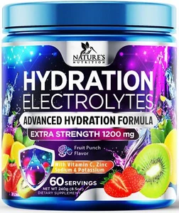 Daily Electrolyte Drink Mix Best Multivitamin Hydration Supplement 6 Electrolyte - Picture 1 of 8