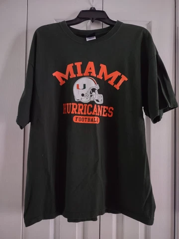 Mens XL Miami Hurricanes shirt Cover