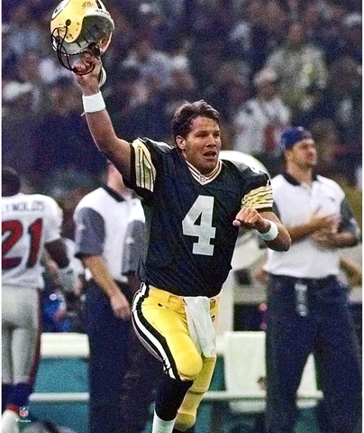 Brett Favre Green Bay Packers Celebrating TD Super Bowl XXXI 20x24 Photo Cover