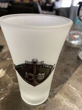 PRINCESS CRUISE LINE  FROSTED SHIP WITH WAVES SHOT GLASS