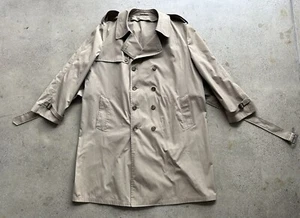 Vintage London Fog by Greenwood Woven Beige Double-Breasted Coat Size 52 L - Picture 1 of 14