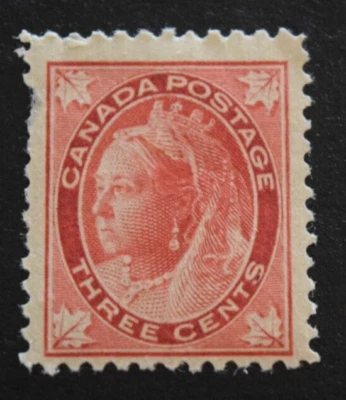 1897 Canada Stamp - Scott #68 - 2 Cent Victoria Maple Leaf Issue - MLH/OG/VF - Image 1 of 2