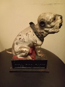 Vintage Gusseisen mechanische Bullen Hundebank - Sammlung des Buches des Wissens - Bild 1 von 5