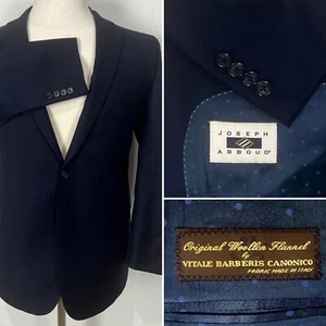 Joseph Abboud Vitale Barberis Canonico Navy Blue Blazer Sport Coat 50R Custom - Picture 1 of 21