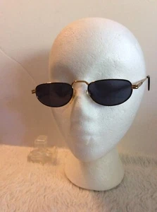 Vintage Sunglasses Metalvista Retro Hippie Gold Frames Dark Lenses Flaw* - Picture 1 of 8