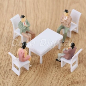 Dollhouse Miniature Furniture Square Dining Room 10 Table + 40 Chairs Set 1:50 - Picture 1 of 10