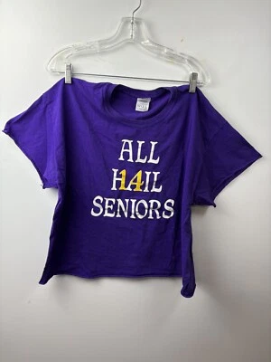 Gildan T-Shirt Boys Size XL Purple Casual Short Sleeve Cropped Fit Pulllover - Image 1 of 4