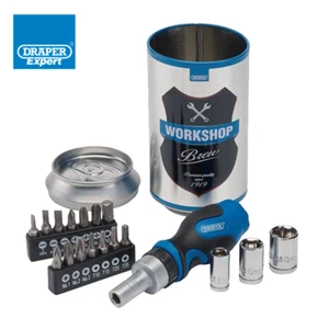 Draper Tools Workshop Stubby Ratchet Screwdriver And Bit Set 18 Piece - 99413 - Picture 1 of 2