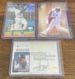 Lotto (3) Atletica Frank Thomas Jason Giambi 2001 Upper Deck White Sox RL01 - Foto 1 di 2