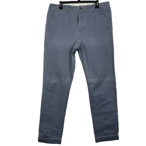 Wallace & Barnes Officers Chino Mens 34x34 Cotton Slim Fit Chino Gray J Crew - Picture 1 of 9