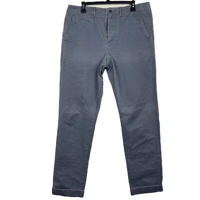 Wallace & Barnes Officers Chino Mens 34x34 Cotton Slim Fit Chino Gray J Crew - Image 1 of 4