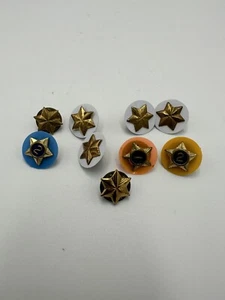 9x BSA Boy Scouts America Vintage Service Stars + 1&2 Lapel Hat Pinback Pin - Picture 1 of 5