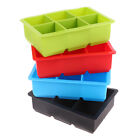 6 Grid Ice Tray Mold Large DIY Food Grade Silicone Ice Cube Square Tray Mold