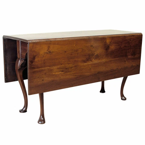 Philadelphia Area, Mid 18th c.Rectangular Walnut Drop Leaf Dining Table Cover
