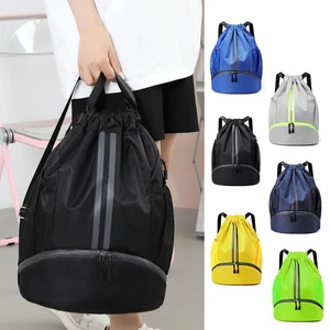 Sports Drawstring Backpack - String Swim Gym Bag with Wet INV Poc Proof Q1S7 - Picture 1 of 31