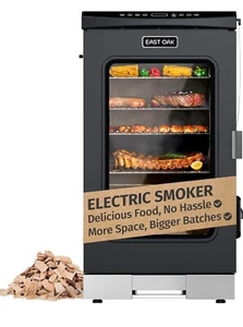 EAST OAK 30" Digital Electric Smoker, Outdoor Smoker with Glass Night Blue - Picture 1 of 1