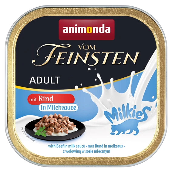 animonda Vom Feinsten Adult Rind in Milchsauce 32x 100 g Katzenfutter Nassfutter - Bild 1 von 1