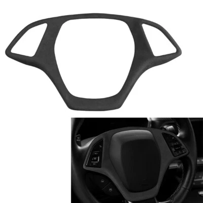Cubierta de volante de gamuza moldura moldura para Chevrolet Corvette C7 2014-2019 Foto 1 de 4