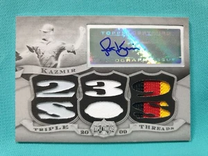 2009 Topps Triple Threads Scott Kazmir 1/1 AUTO WHITE WHALE PLATE PATCH A2 - Foto 1 di 6