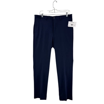 Pantalones de vestir elásticos calce ajustado azul marino de Calvin Klein para hombre 34W x 32L Foto 1 de 4