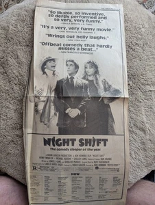 original ad 1982 Night Shift movie LA time film art michael keaton henry winkler - Picture 1 of 3