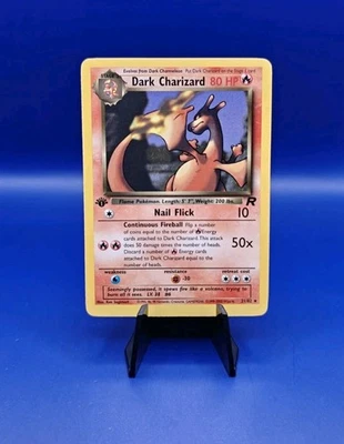 Dark Charizard 21/82 1st Edition Non Holo Rare Team Rocket Pokemon Card WOTC NM - Image 1 of 4