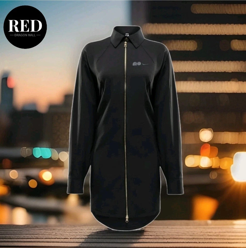 Nike Naomi Osaka Oversized Dress Mid Length Black Sz Womens Large FV7804-010