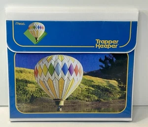 Vintage 80-90’s Mead Trapper Keeper Hot Air Balloon Portfolio W/ 3 Folders - Picture 1 of 8